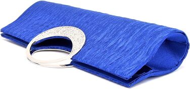 Клатч жіночий, сумочка-клатч, кристали, стрази, вечірня сумочка, гаманець, для нареченої, на весілля, вечірку, чорний, білий, срібний, королівський синій