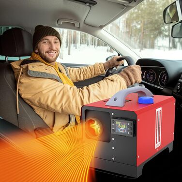 Дизельний паркувальний обігрівач потужністю 8 кВт, повітряний дизельний обігрівач 12 В з дистанційним керуванням, комплект повітряного дизельного обігрівача з РК-монітором та глушником, обігрівачі для будинків на колесах, автомобілів, вантажівок, будинків