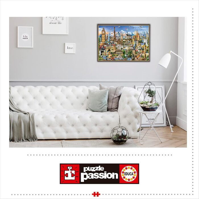 Пазл 2000 елементів для дорослих Пазл Орієнтири Європи, 2000 елементів для дорослих і дітей від 14 років, пам&39ятки (17697)
