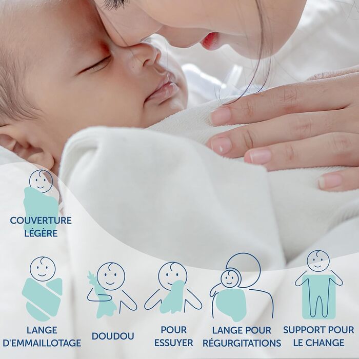 Серветки зірочки - упаковка 3, 80x80 см - м'які серветки для відрижки дитини з 100 бавовни - перевірені на вміст шкідливих речовин