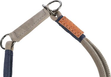 Нашийник для собак BE NORDIC зі шкіри, сірий L зручний нашийник для великих собак з обмеженням тяги міцний та елегантний 17140 сірий L-XL
