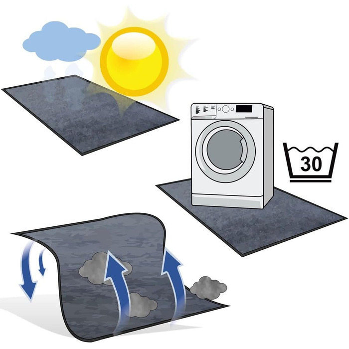 Ваш килимок GEAR Magic Dust Control - абсорбуючий килимок для підлоги, нековзний килимок для дверей, килим, який можна прати, прал