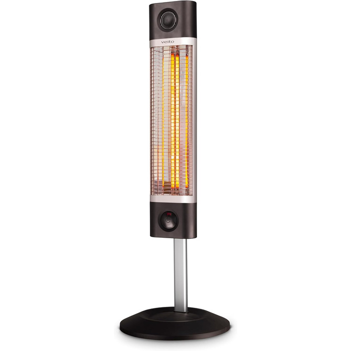 Інфрачервоний обігрівач - Енергозберігаючий радіаційний обігрівач - Сертифіковано TV/GS - Миттєве тепло будь-де - Окремостоячий пристрій - Електричний - Обігрівач для патіо з пультом дистанційного керування - Електричний обігрівач - 1700 Вт - 2 роки гаран