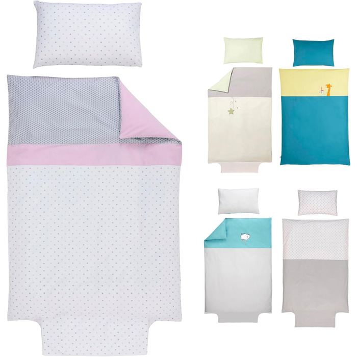 Комплект постільної білизни підодіяльник для ковдри 100х135 см - 100х140 см наволочка 40х60 см - колекція Claudine - 100 органічна