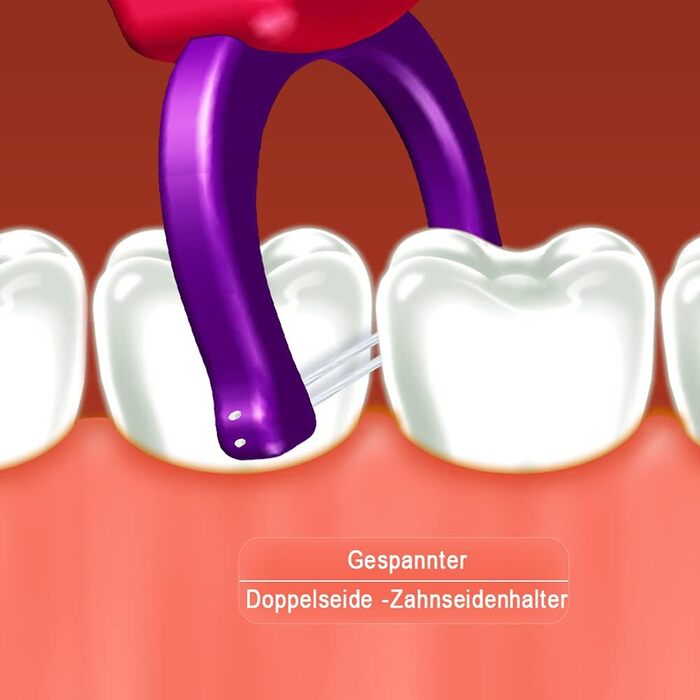 Тримач зубної нитки TEEsmile Evolutionary Clean, натяжні подвійні шовкові насадки, 200 шт.