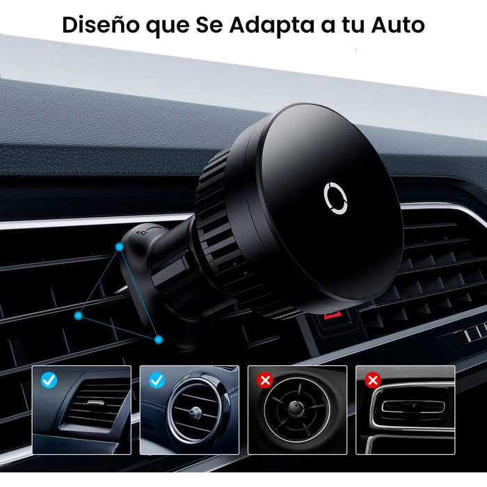 Магнітний автомобільний тримач для мобільного телефону Baseus MagPro 15W (чорний)