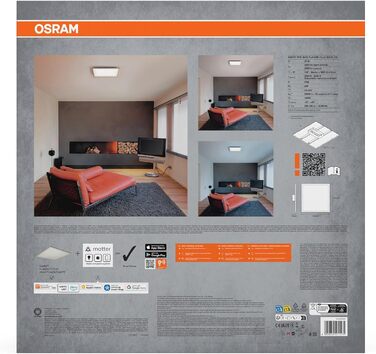 Світлодіодна панель Osram SMART Planon Plus TW 450x450мм, 3000-6500K, 28Вт, регульована температура світла