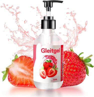 Лубрикант Paakee на водній основі зі смаком полуниці, 300 мл