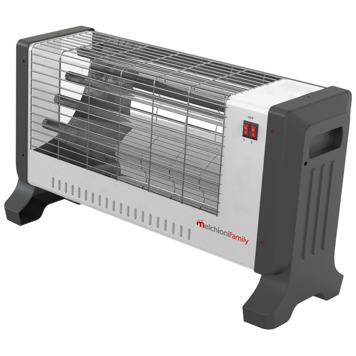 Сімейство Melchioni Кварцовий вентилятор-обігрівач для використання в приміщенні, 2 режими та 2 рівні потужності, електричний кварцовий вентилятор-обігрівач, модель Vesuvio