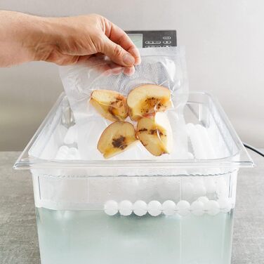 Кулінарних кульок преміум-класу Sous Vide 20 мм, кульки Sous Vide з сітчастим мішком - багаторазові та 100 без BPA - водяна баня, Anova Joule, контейнер Sous Vide, 275
