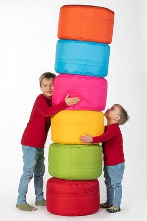 Крісло-мішок sunnypillow - Круглий табурет 25 x 45 см - Для використання в приміщенні та на вулиці - Круглий пуф зі знімним чохлом - Лавка, табурет, подушка для підлоги Крісло-мішок Puff - Зелений табурет 25 x 40 см Зелений