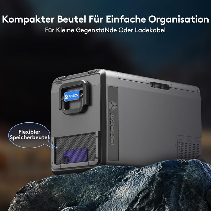 Компресор Cool Box 48L, 12/24V і 100-240V Cool Box електричний -20C до 20C, Cool Box автомобільний з підключенням USB, надійний ко