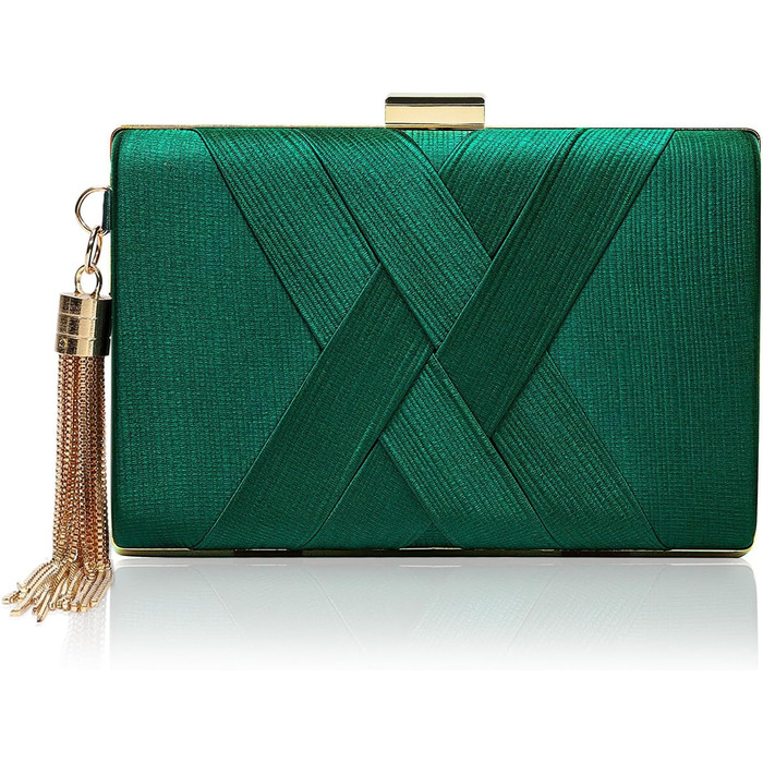 Клатч жіночий, вечірня сумочка, елегантна сумочка на ланцюжку, крос-боді, сумочка для вечірки, урочистих подій, побачень, зелена