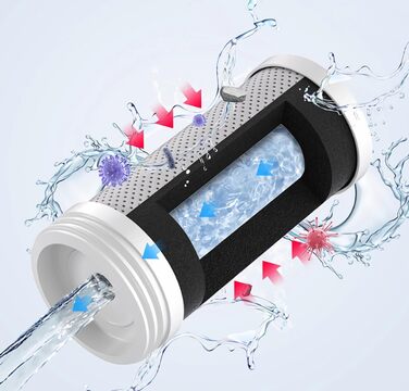 Кран з фільтром для води зі світлодіодним дисплеєм, фільтр для питної води з синім світлом, фільтр для питної води для видалення хлору, для домашньої кухні, видаляє хлор, важкі метали та поганий смак