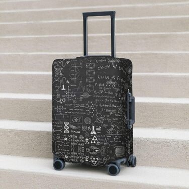 Чохол для валізи BAFAFA з науковим крейдяним принтом, еластичний захист від подряпин та пилу, чорний, розмір 80