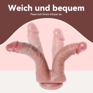 Фалоімітатор LOVE STICKS, двосторонній, реалістичний, силіконовий, 20 см, з потужною присоскою