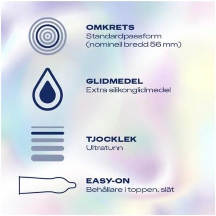 Презервативи Durex Invisible Extra Lube, 8 шт, стандартна ширина