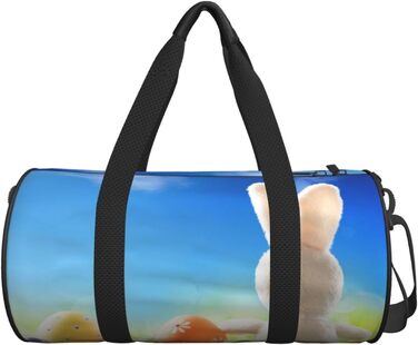 Велика спортивна сумка-мішок для подорожей Великдень, міцна, чорна, універсальний розмір