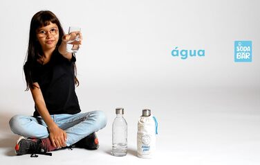 Скляна пляшка (подвійна упаковка) для виробників газованої води (SodaStream*, Aarke* та багато інших) у ретро-дизайні 0,7 л з TWIN SECURE від SodaBr