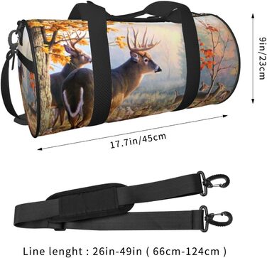 Дорожня сумка-циліндр з оленем, спортивна сумка для чоловіків та жінок, сумка-мішок, спортивна дорожня сумка