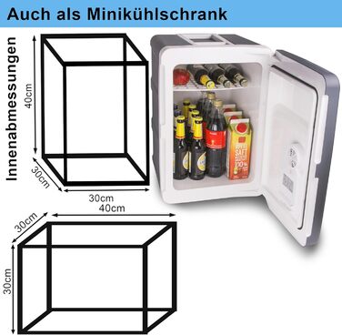 Електричний холодильник об&39ємом 45 літрів, 12 В, 230 В, охолодження та обігрів, термоелектричний холодильник на колесах, для автомобіля, вантажівки, міні-холодильника, термобоксу для автомобіля, човна, кемпінгу, тихий еко-режим