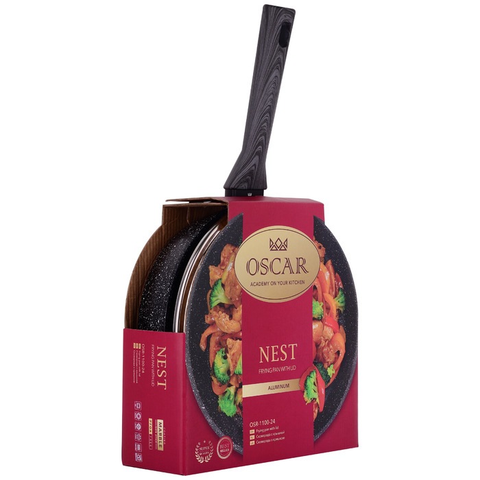 Сковорода з кришкою Oscar Nest, 24 см (6683338)