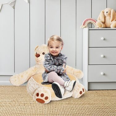 Плюшеве крісло MKS Ведмідь, дитячий диван, м&39який плюшевий ведмедик, диван для малюків, дитяче крісло з підлокітниками, крісло для відпочинку для хлопчиків та дівчаток, диван-крісло для малюків, компаньйон для читання, відпочинку та обіймів