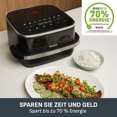 Аерофритюрниця Tefal Easy Fry XL Surface з вікном перегляду та функцією пічці для піци Інноваційна технологія Extra Crisp
