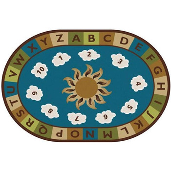 Дитячий килимок Sunny Day Play and Learn Розмір килимка овальний 6 x 9'