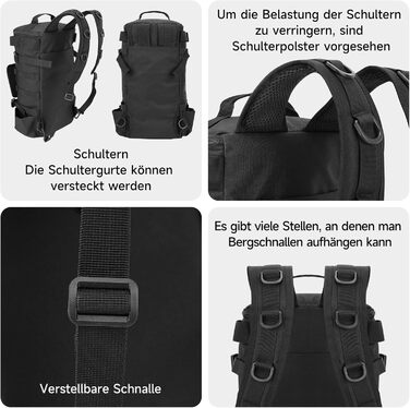 Рибальські сумки Сумка для зберігання рибальських снастей, сумка через плече Рибальське спорядження, зберігання вудок, сумка для інструментів для риболовлі Походи Полювання Кемпінг Чорний