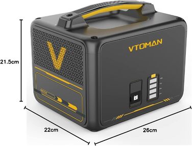 Додатковий акумулятор VTOMAN Jump 600X ємністю 640 Втгод - розширювальний акумулятор LiFePO4 для портативної електростанції Jump 600X, ємність якого можна розширити до 939 Втгод для кемпінгу, подорожей, проживання в автофургоні, надзвичайних ситуацій, від