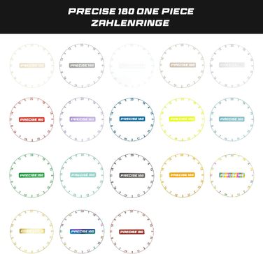 Мішень для дартсу Endorphine - Преміум-мішень для дартсу з цільним кільцем з номером - 18 кольорів - Кільце з номером для дартсу - Аксесуари для дартсу, колір Nordic Grey