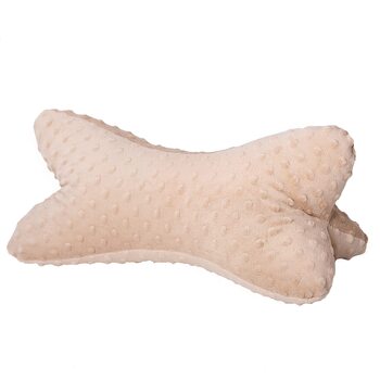 Подушка для шиї Dr. Berger Reading Bone для читання 40x18 см, дизайн Minky - 380 г бавовна, надзвичайно пухнаста - Ергономічна подушка для шиї для релаксації, комфортного читання, перегляду телевізора, подорожей, природи 40 x 18 см натуральний колір