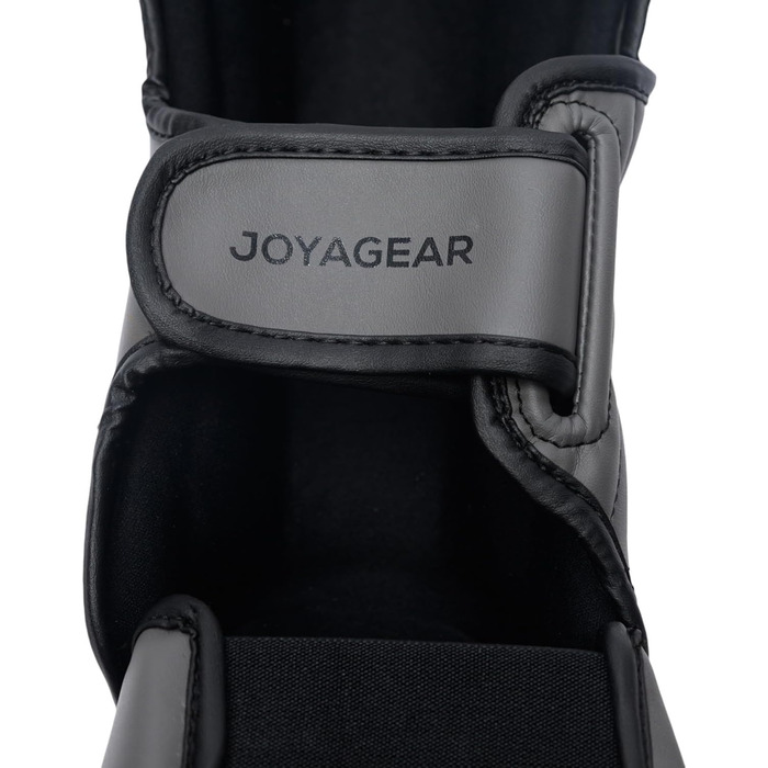 Щитки для гомілок JOYA преміум-класу для кікбоксингу - традиційно виготовлені вручну в Таїланді з високоякісної шкіри - Захист гомілок для спарингу в бойових мистецтвах - Щитки для гомілок - Joya Fight Gear L сірий