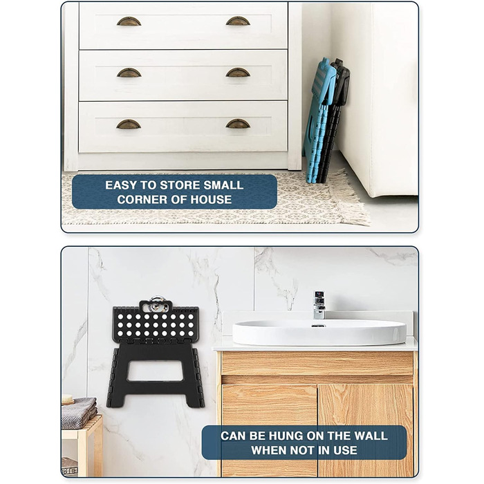 Складаний табурет для дітей - сходинка для дітей складаний пластиковий складаний стілець стілець табурет сходинка для дітей (чорни