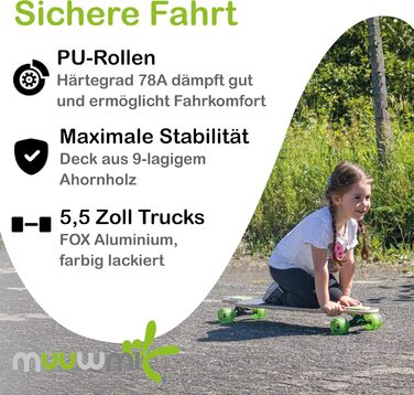 Лонгборд Muuwmi Compact ABEC-7 Neon 26" – компактний круїзер з LED-підсвічуванням, пластикова дека, для дітей та новачків