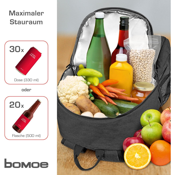 Рюкзак-холодильник 25 л/35 л - Рюкзак для активного відпочинку з функцією охолодження протягом 16 годин - Пляжний рюкзак з багатьма кишенями для зберігання речей - Ізольований рюкзак-холодильник - Рюкзак-холодильник антрацитового або сірого кольору. Антра