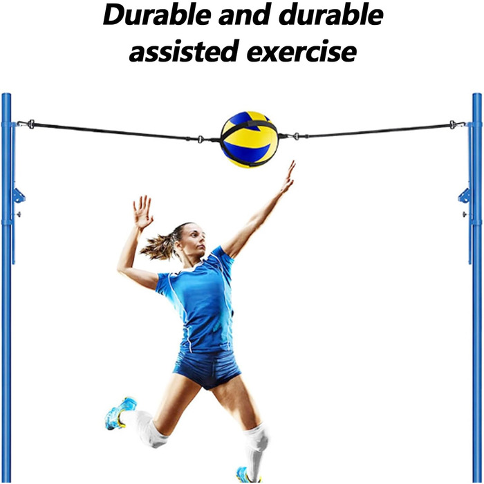 Комплект аксесуарів для індивідуальних волейбольних тренувань (Подача, Шип, Ловля), Еспандер з поясом опору, 5 предметів, Чорний