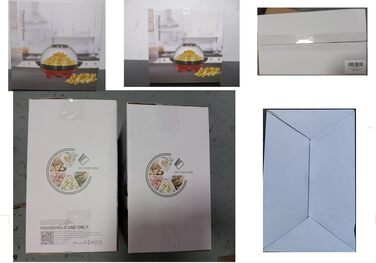 Машина для приготування попкорну - 5.5 л великої ємності - HOUSNAT 800 Вт домашня машина для приготування попкорну з антипригарним покриттям і знімною нагрівальною поверхнею - безшумна та швидка - машина