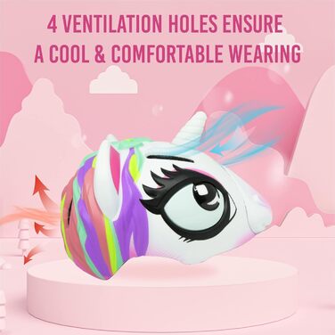 Дитячий велосипедний шолом - 3D шолом-єдиноріг та шолом-акула для дівчаток, хлопчиків 3-8 років, регульований дитячий шолом для ве