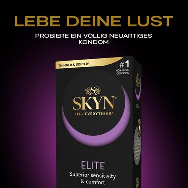 Презервативи SKYN Elite, ультратонкі, без латексу, 53 мм, 100 шт