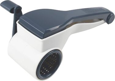 Барабанна терка Fackelmann 27911, нержавіюча сталь 18/8, білий, сріблястий і синій, 210,5X10CM Терка для барабанів білий/синьо-сірий