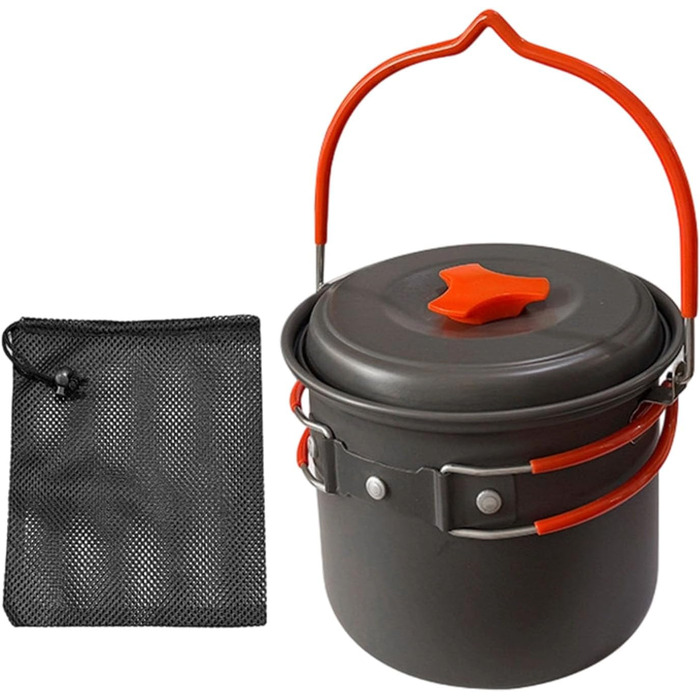 Набір для кемпінгу об&39ємом 1,4 л, термостійкий алюмінієвий сплав, підходить для експедицій у дикій природі