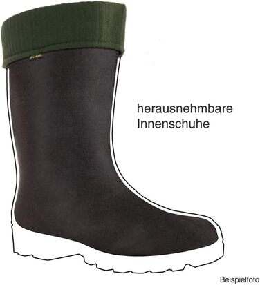 Легкі гумові чоботи з підкладкою з EVA Laura Black 40 EU Green