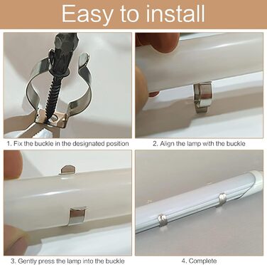 Тримач для люмінесцентної трубки Dasyusuo T8 30 шт. Кронштейн для люмінесцентної трубки Тримач для світлової трубки Затискачі для люмінесцентної трубки U Тримач для затискачів