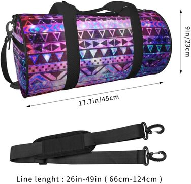 Спортивна сумка-мішок для подорожей, блискучий принт, чорна, універсальний розмір