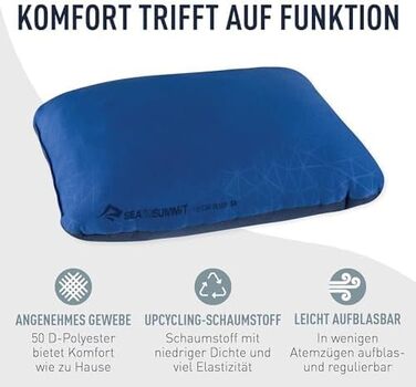 Подушка Sea to Summit FoamCore, сіра, велика, сіра