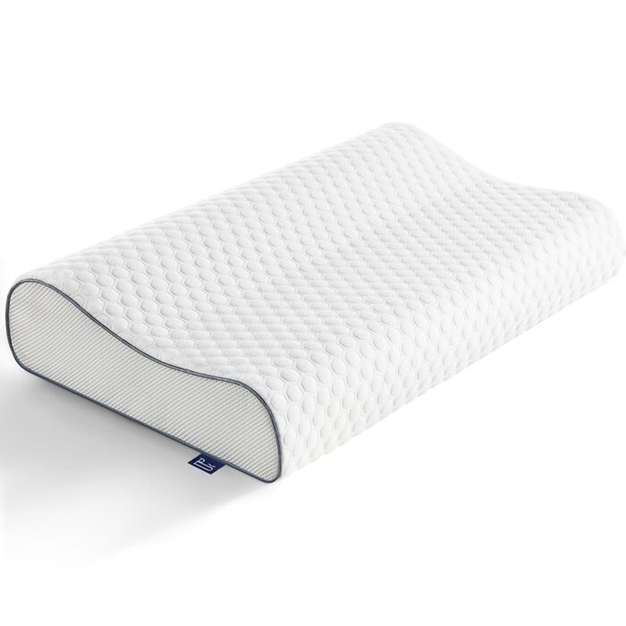 Подушка BedStory з піни з ефектом пам&39яті, регульована по висоті подушка для шиї, ергономічна подушка, подушка для сну на боці для спини та живота (60x36x12/10 см) 36x60x10/12 см