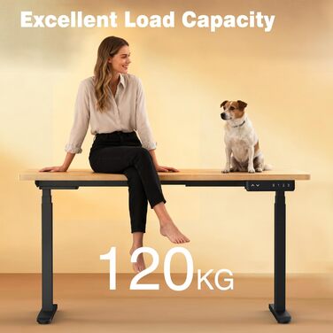 Рама столу AIMEZO з регулюванням висоти та 2 двигунами, електрична рама столу з портом USB-C, електрична рама столу з функцією запобігання зіткненням, керування пам&39яттю, чорна