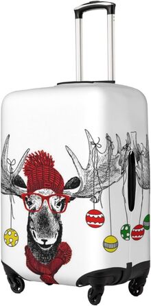 Чохол для валізи Веселий Олень, захисний, еластичний, для валіз розміром 45.7-81.3 см, Чорний, Великий